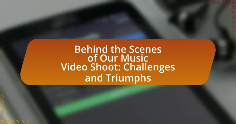 Behind the Scenes of Our Music Video Shoot: Challenges and Triumphs