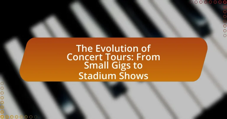 The Evolution of Concert Tours: From Small Gigs to Stadium Shows