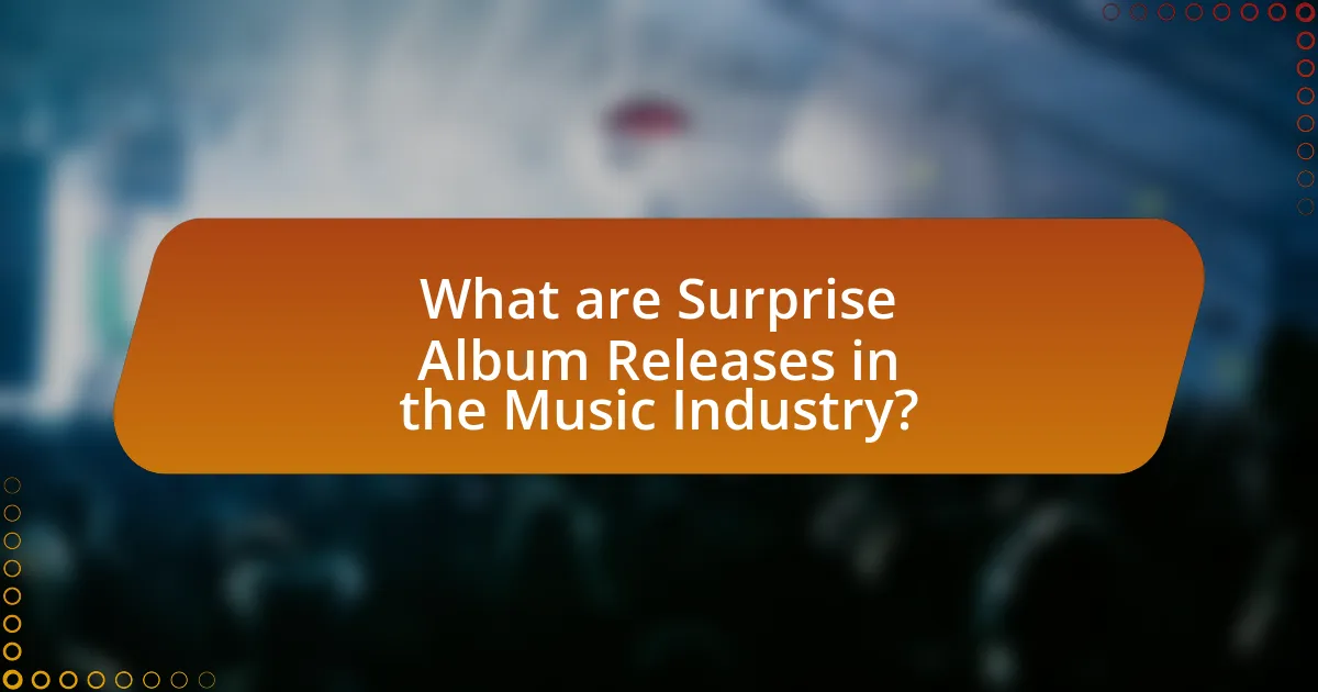 What are Surprise Album Releases in the Music Industry?