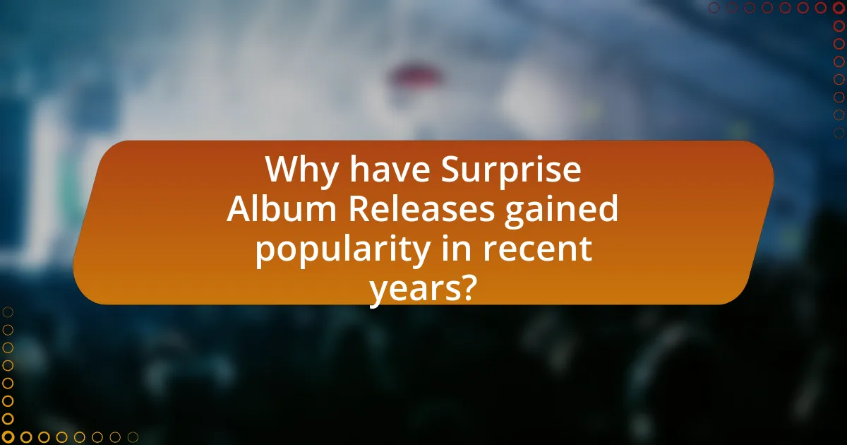 Why have Surprise Album Releases gained popularity in recent years?